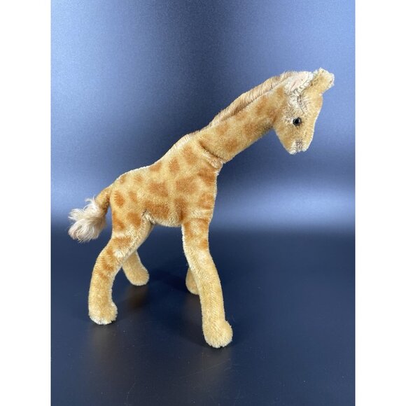 Steiff Stuffed Giraffe Vintage No Button No Tag - Picture 1 of 14